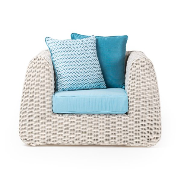 cactus armchair bianco wash with premium cushions