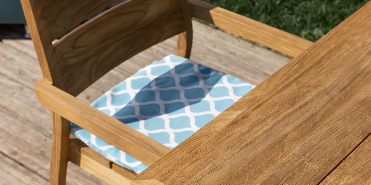 juniper table teakwood chair detail