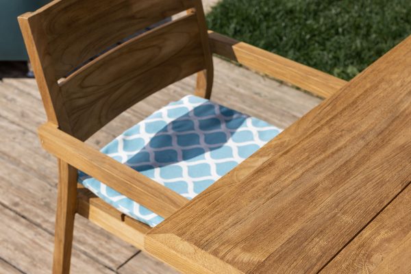 juniper table teakwood chair detail