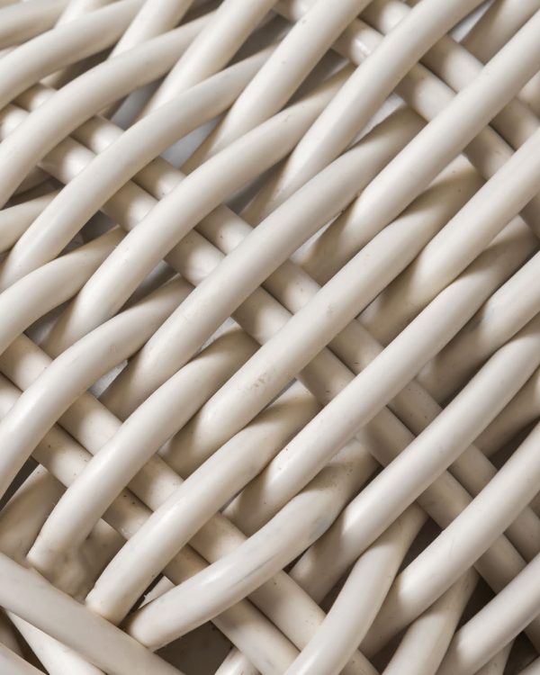 rehau high quality polyrattan wicker white