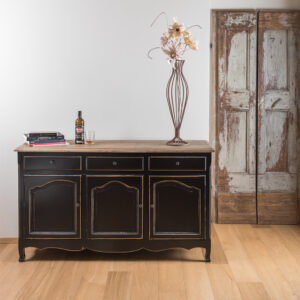 Buffet country nero shabby